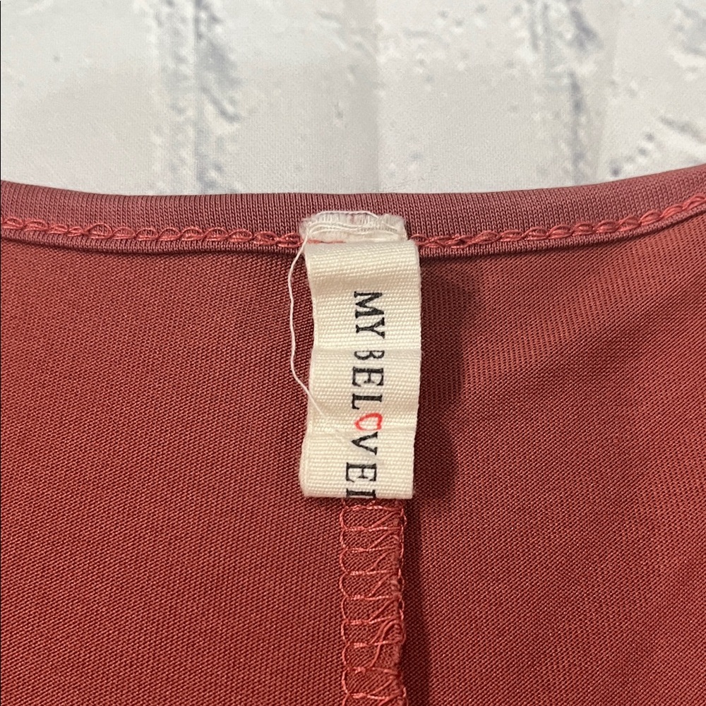Rust Red Flowy Dress - Picture 2 of 13